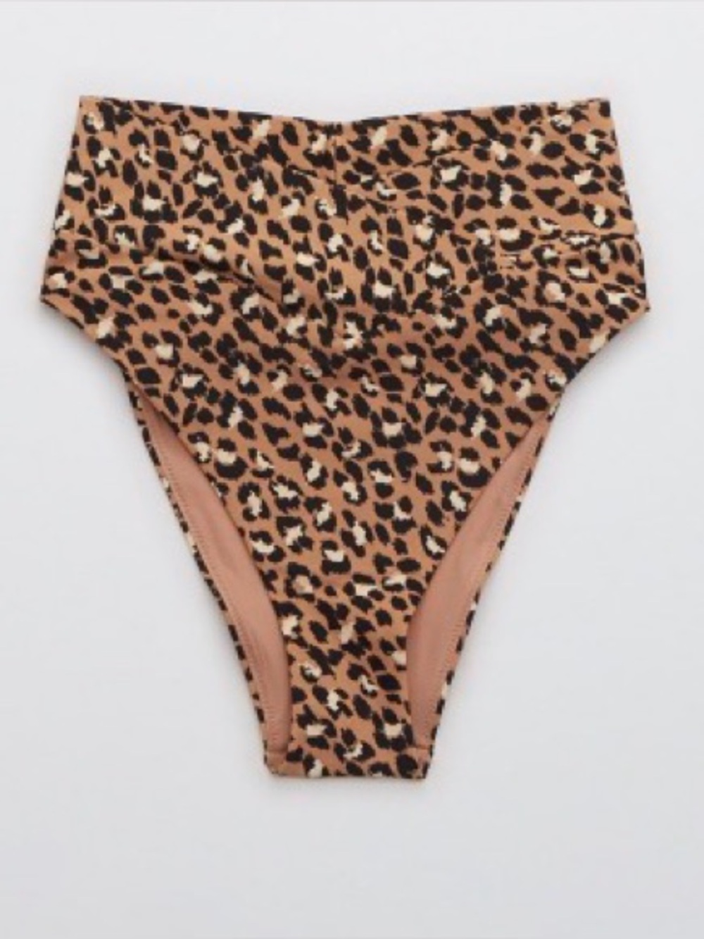 aerie High-Waist High-Cut Cheeky Leopard Bikini Bottoms